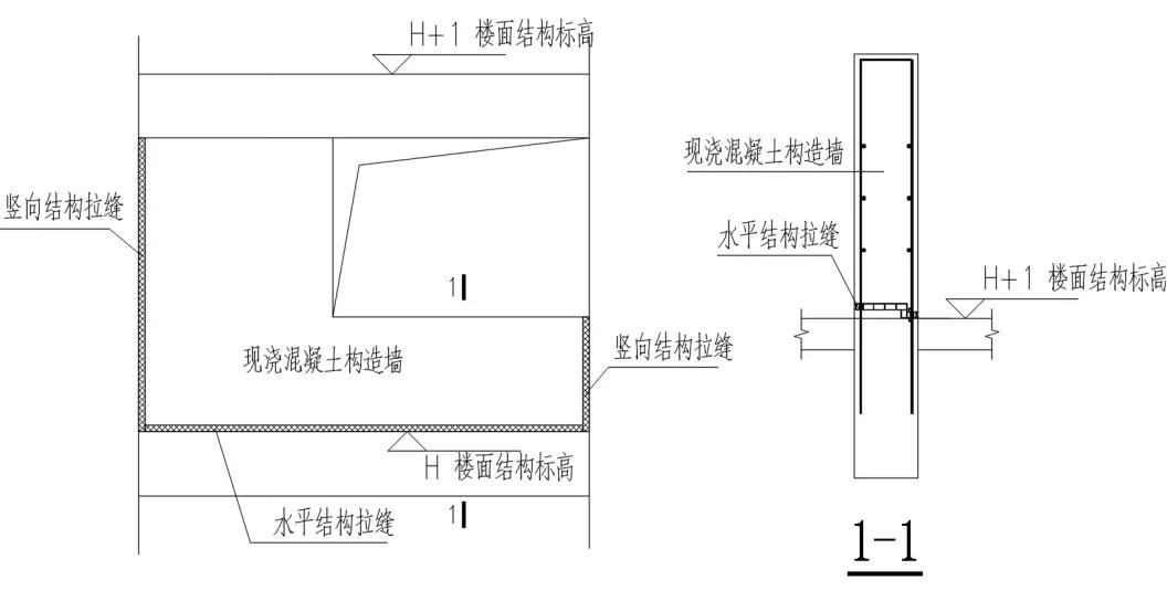 结构拉缝设置示意图